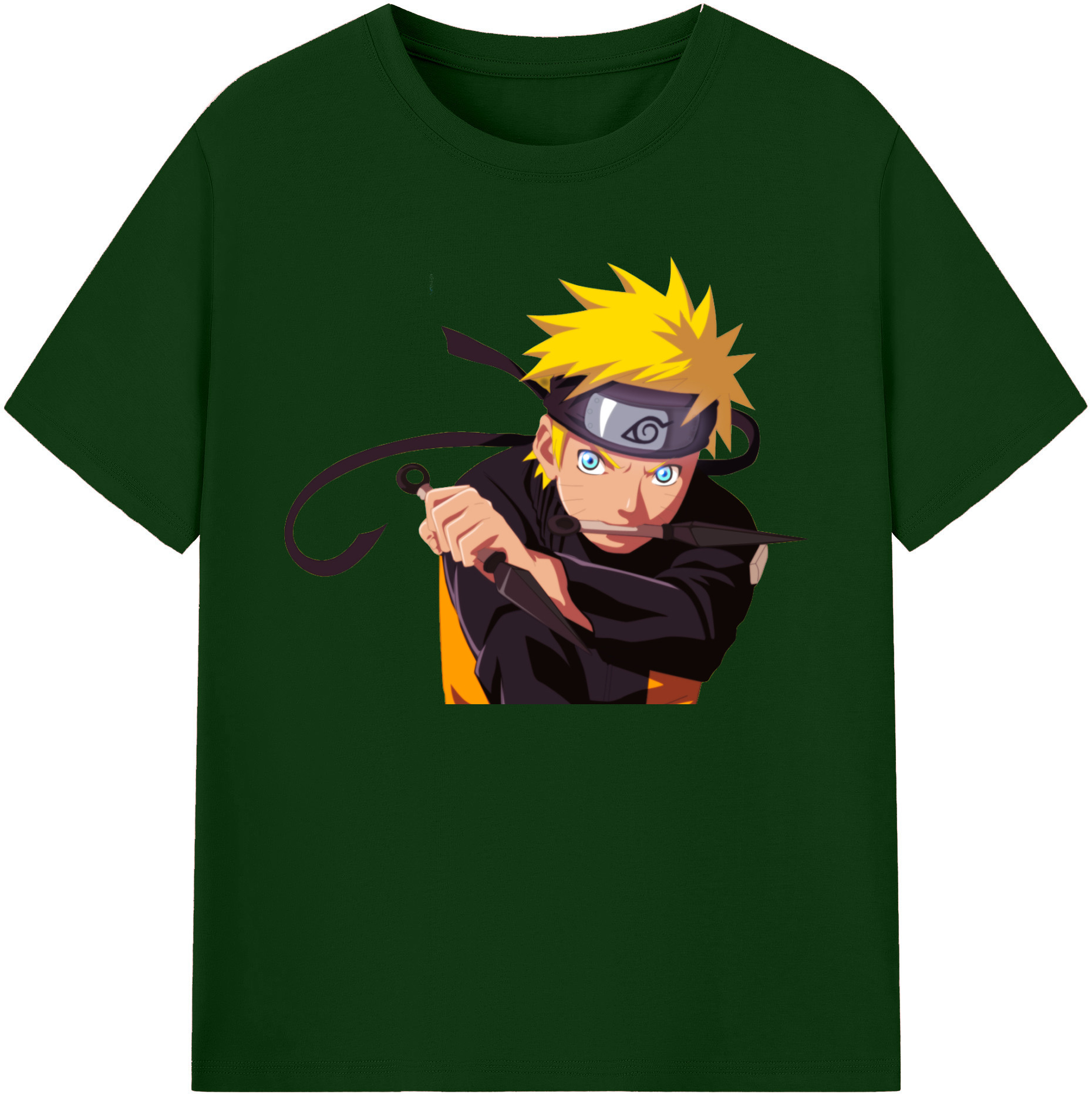 （画像用） NARUTO -ナルト- うずまき ナルト Uzumaki Naruto 綿100％半袖Tシャツ（フロントプリント）